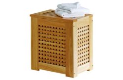 HOME Wooden Laundry Bin - Natural